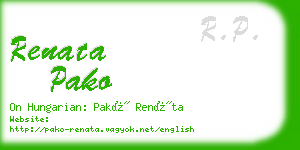 renata pako business card